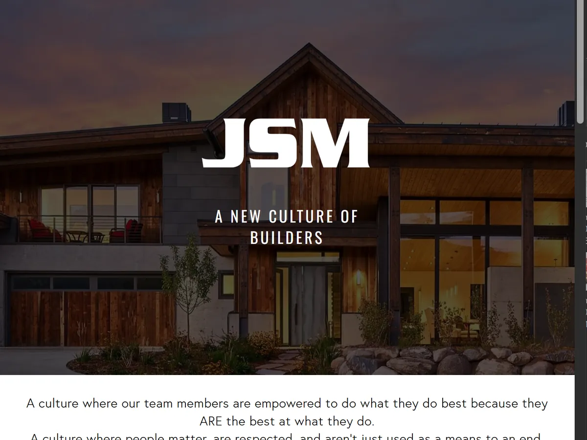 JSM Builders website